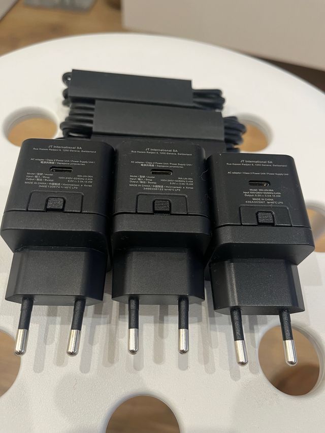 Pack 3 cables USB-C + 3 cargadores de pared