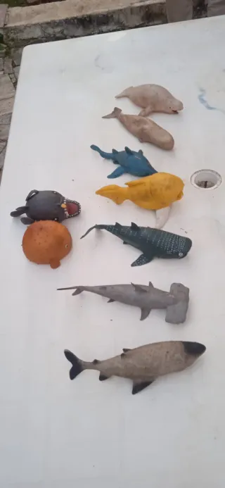 Set completo giocattoli morbidi animali marini