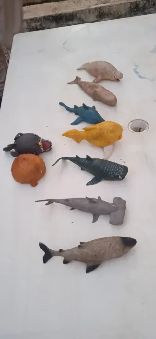 Set completo giocattoli morbidi animali marini