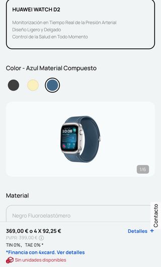 Huawei Watch D2 Azul/Plata