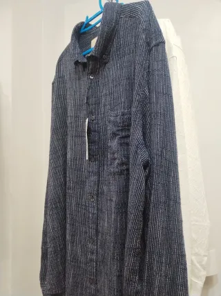 Camisa Jack & Jones Rayas Azul/Plata