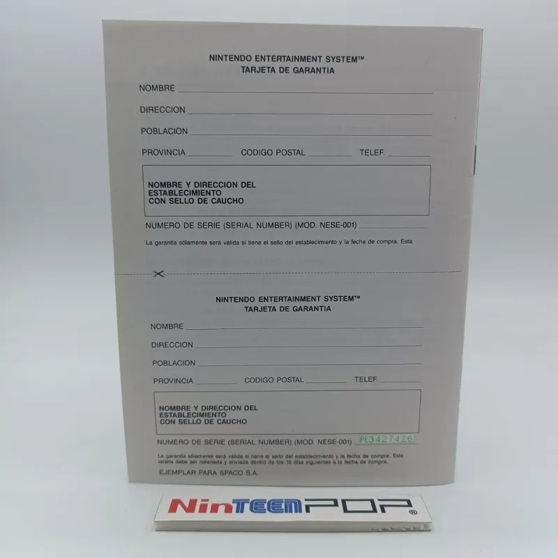 Manual SPACO Nintendo NES afbeelding 2