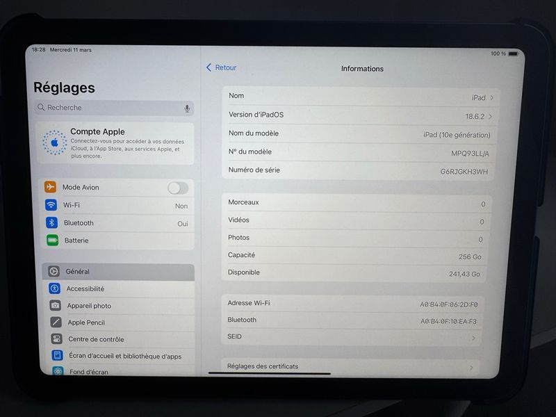 Apple iPad 10 (2022) 256GB Azul/Violeta afbeelding 6