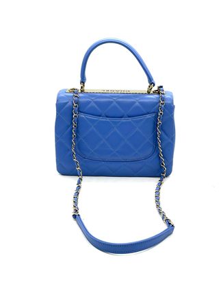 Bolso Chanel Asa Superior Azul Dorado