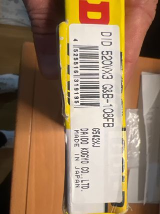 Cadena Moto D.I.D 520VX3 108 Eslabones nuevo