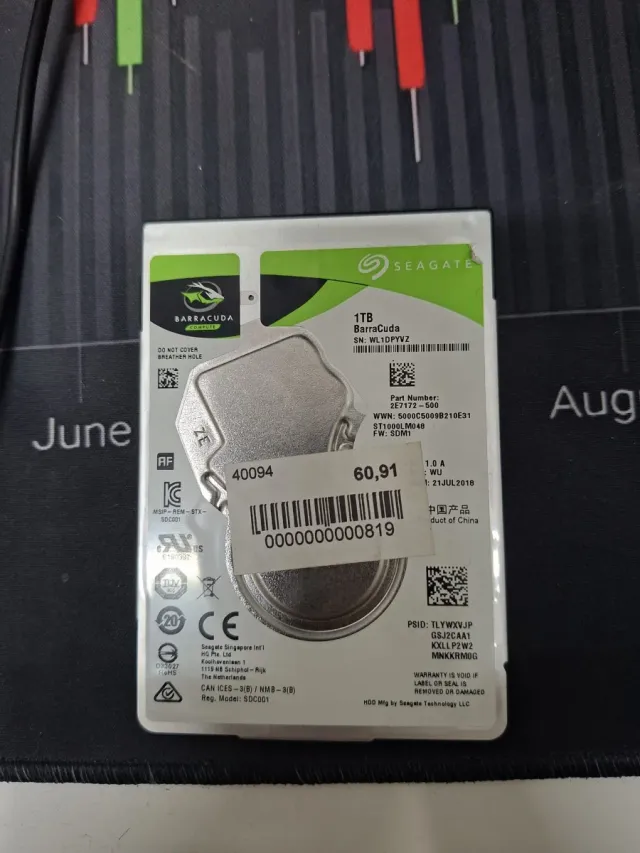 Disco Duro Seagate Barracuda 1TB