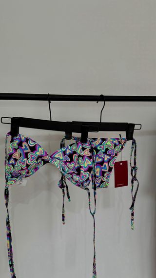 Bikini Corazones Multicolor Talla M Nuevo