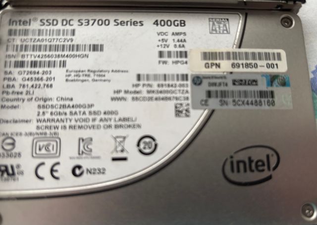 Disco SSD Intel 400GB DC S3700 Series