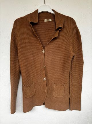Cardigan donna marrone