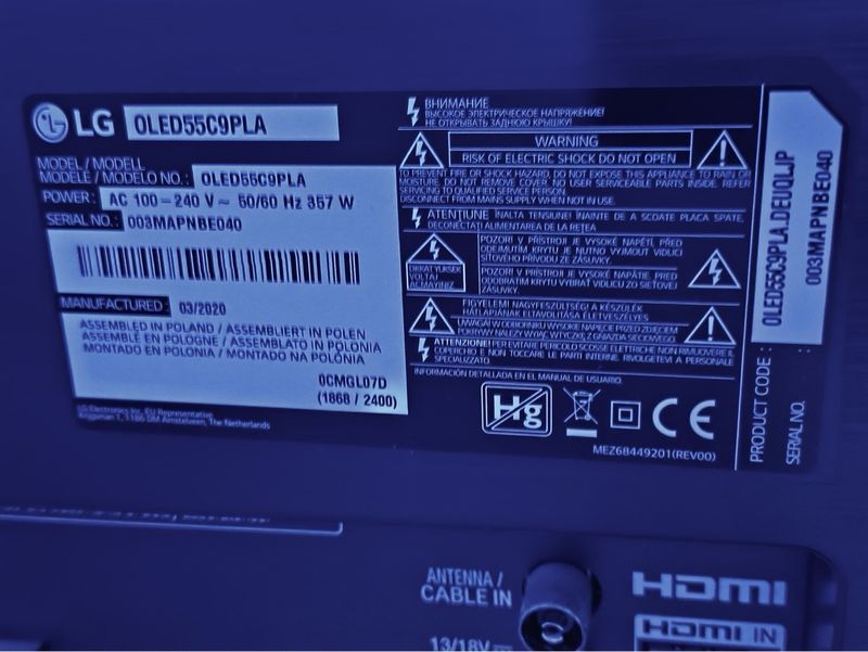 Televisión LG OLED 55'' OLED55C9PLA afbeelding 3