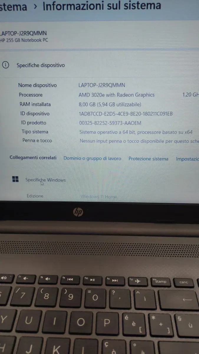 Laptop HP Windows 11 8GB RAM afbeelding 8