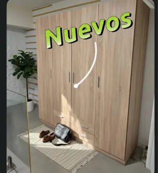 Armario de madera con 6 puertas