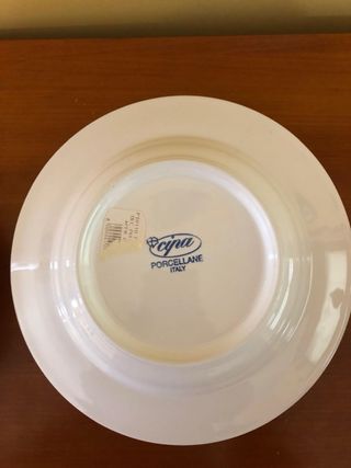 Vajilla de porcelana