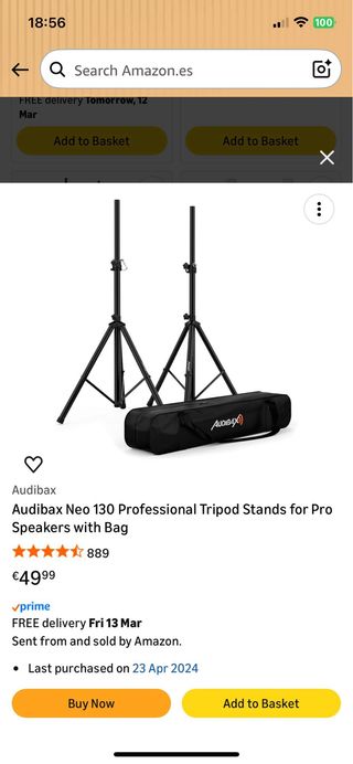 Altavoz VONYX y trípode negro