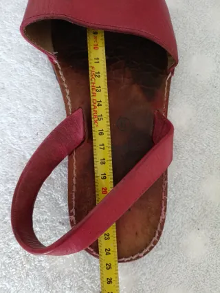 Abarcas Menorquinas Rojas talla 38-39