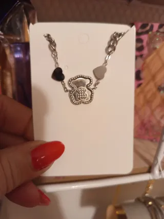 Pulsera acero con corazones