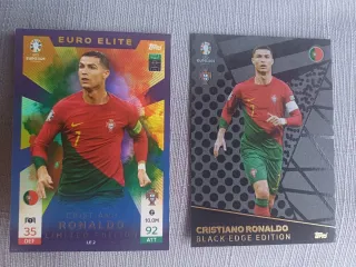 Lote 2 Cromos Cristiano Ronaldo Euro Elite