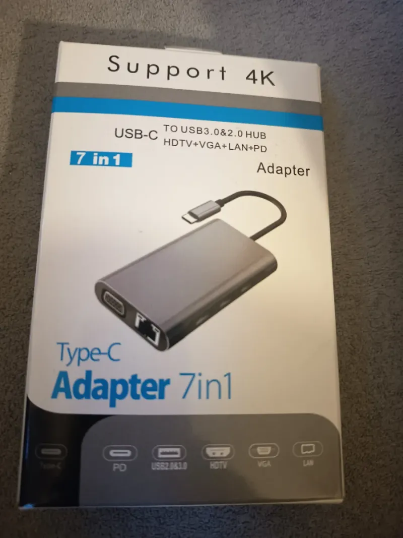 Adaptador USB-C 7 en 1 Soporte 4K