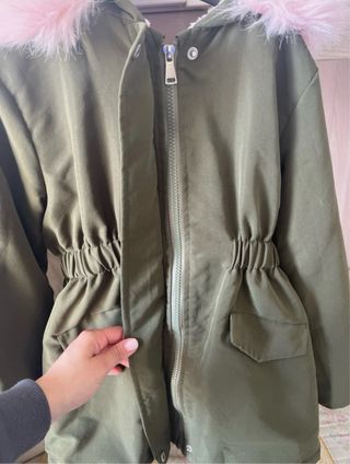 Giacca bambina con cappuccio e pelliccia