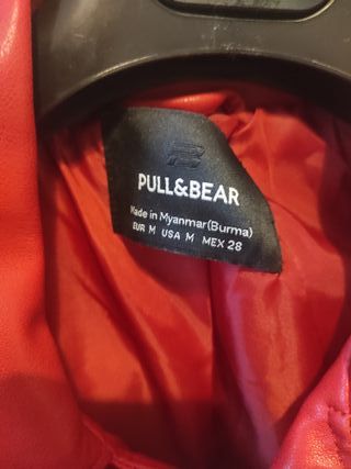 Chaqueta biker roja Pull&Bear
