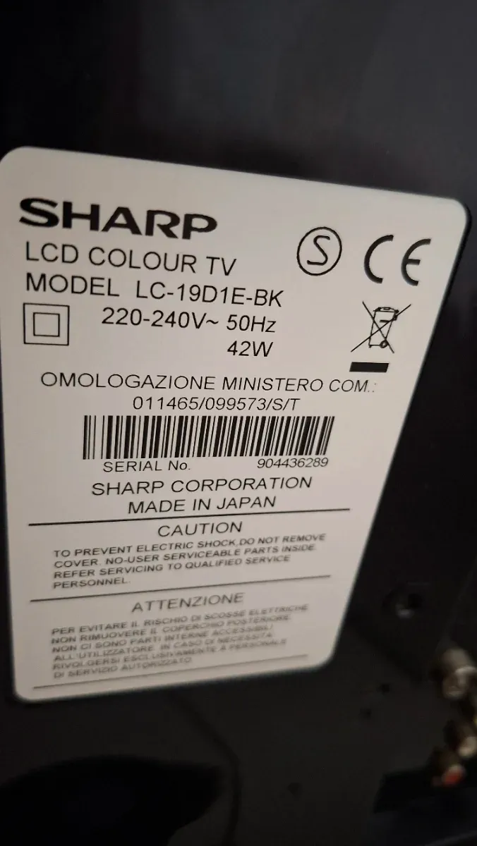Televisor Sharp Aquos Negro. afbeelding 2