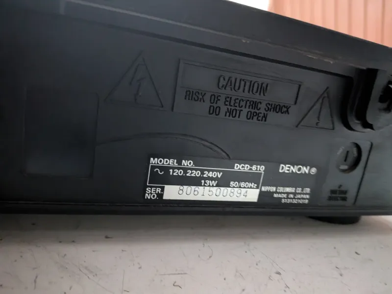 Reproductor de CD Denon DCD-610 Hi-fi Vintage de Japón afbeelding 7