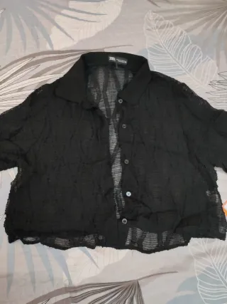Camisa Zara Talla XL Negra