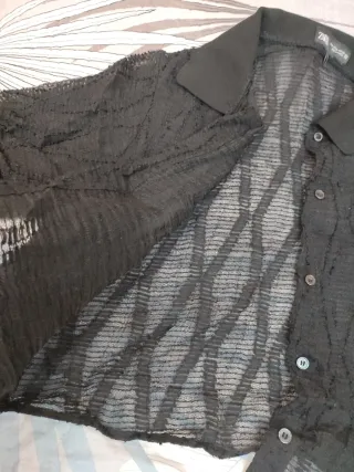 Camisa Zara Talla XL Negra