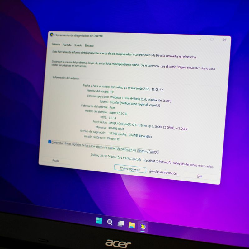 Portátil Acer 17", SSD 256GB, W11 afbeelding 6