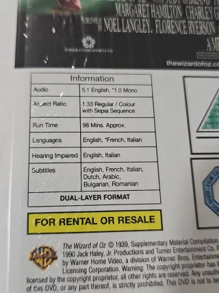 The wizard of Oz DVD Coleccionista 3 dvds (INGLES)