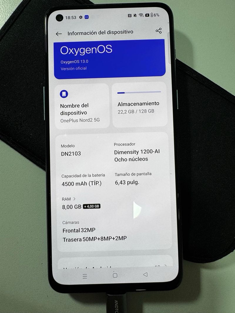 OnePlus Nord 2 5G 128GB Azul Marino afbeelding 2