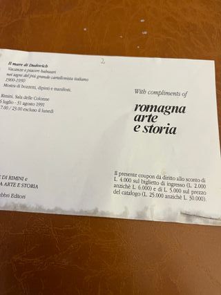 Lotto Vintage Ephemera Italiana