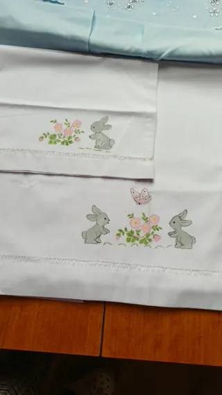 Juego Sábanas Cuna Bordada