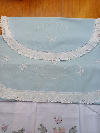 Juego Sábanas Cuna Bordada