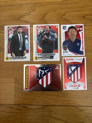 Lote 140 Cromos La Liga: Escudos y Entrenadores.