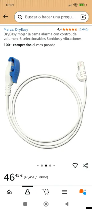 Alarma DryEasy para dejar el pañal. Pipi Stop.