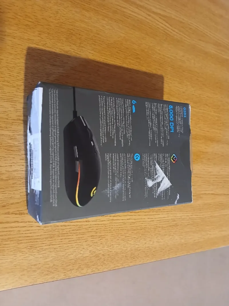 Ratón Logitech G203 Lightsync sin abrir