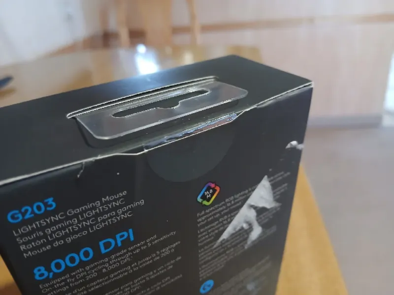 Ratón Logitech G203 Lightsync sin abrir afbeelding 2