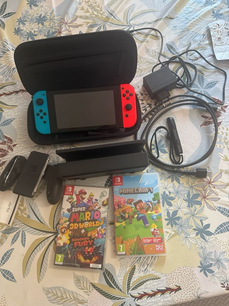 Nintendo Switch + 2 Juegos + Accesorios afbeelding 2