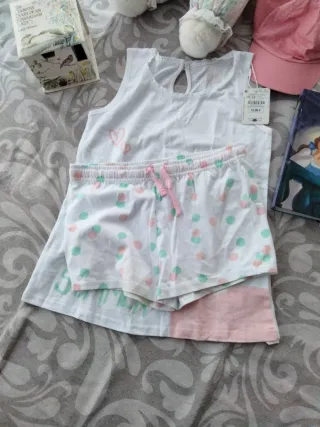 Pijama Verano Niña + Peluche y Cuento