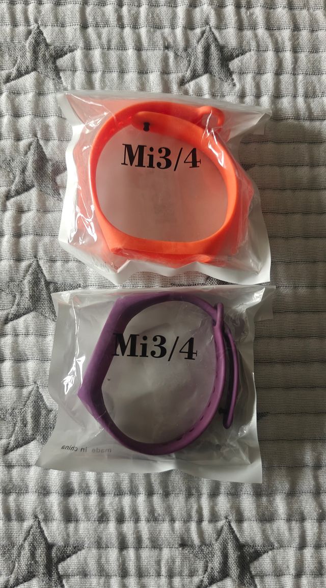 Pulseras Mi Band 3/4 (Naranja y Morado)