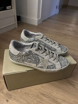 Zapatillas Golden Goose Glitter Plata