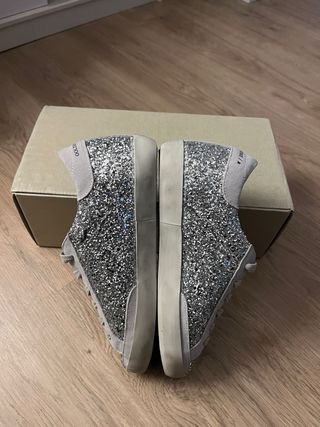 Zapatillas Golden Goose Glitter Plata