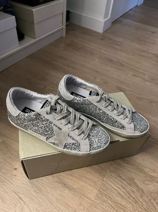 Zapatillas Golden Goose Glitter Plata
