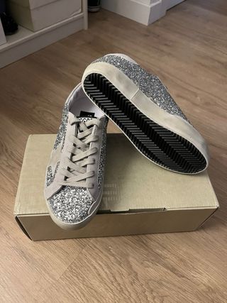 Zapatillas Golden Goose Glitter Plata