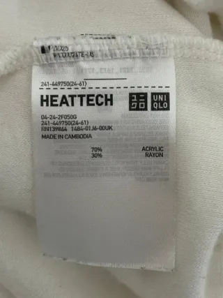 Camiseta Uniqlo Heattech Cuello Alto Talla XL