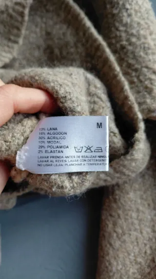 Jersey invierno beige tejido