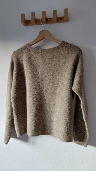 Jersey invierno beige tejido