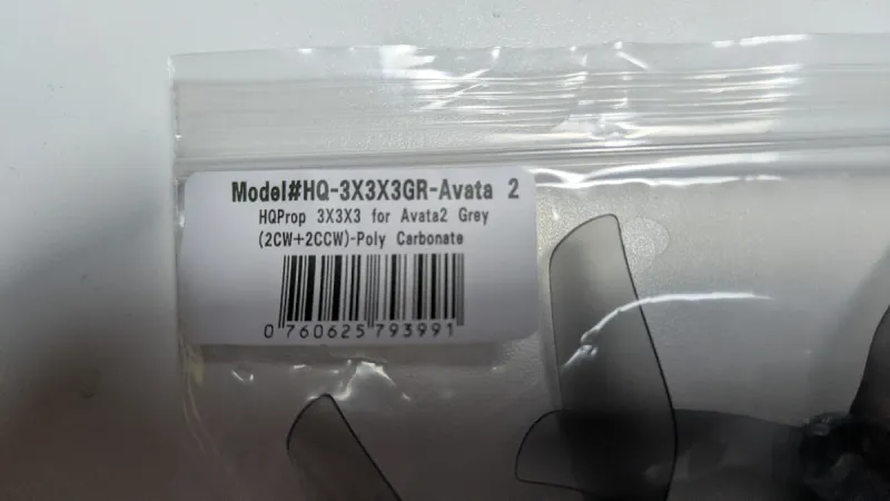 HQProp 3X3X3 para DJI Avata 2 (Gris) afbeelding 2
