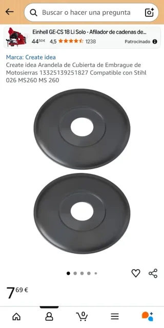 Arandelas embrague motosierra Stihl